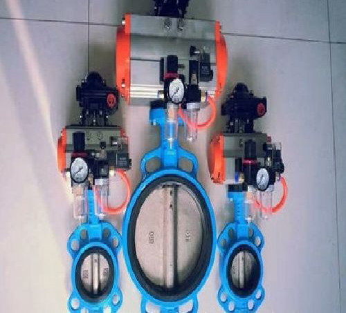 氣動對夾蝶閥
