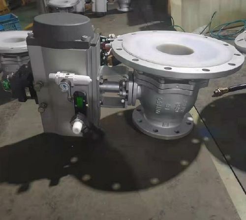 氣動襯氟放料球閥